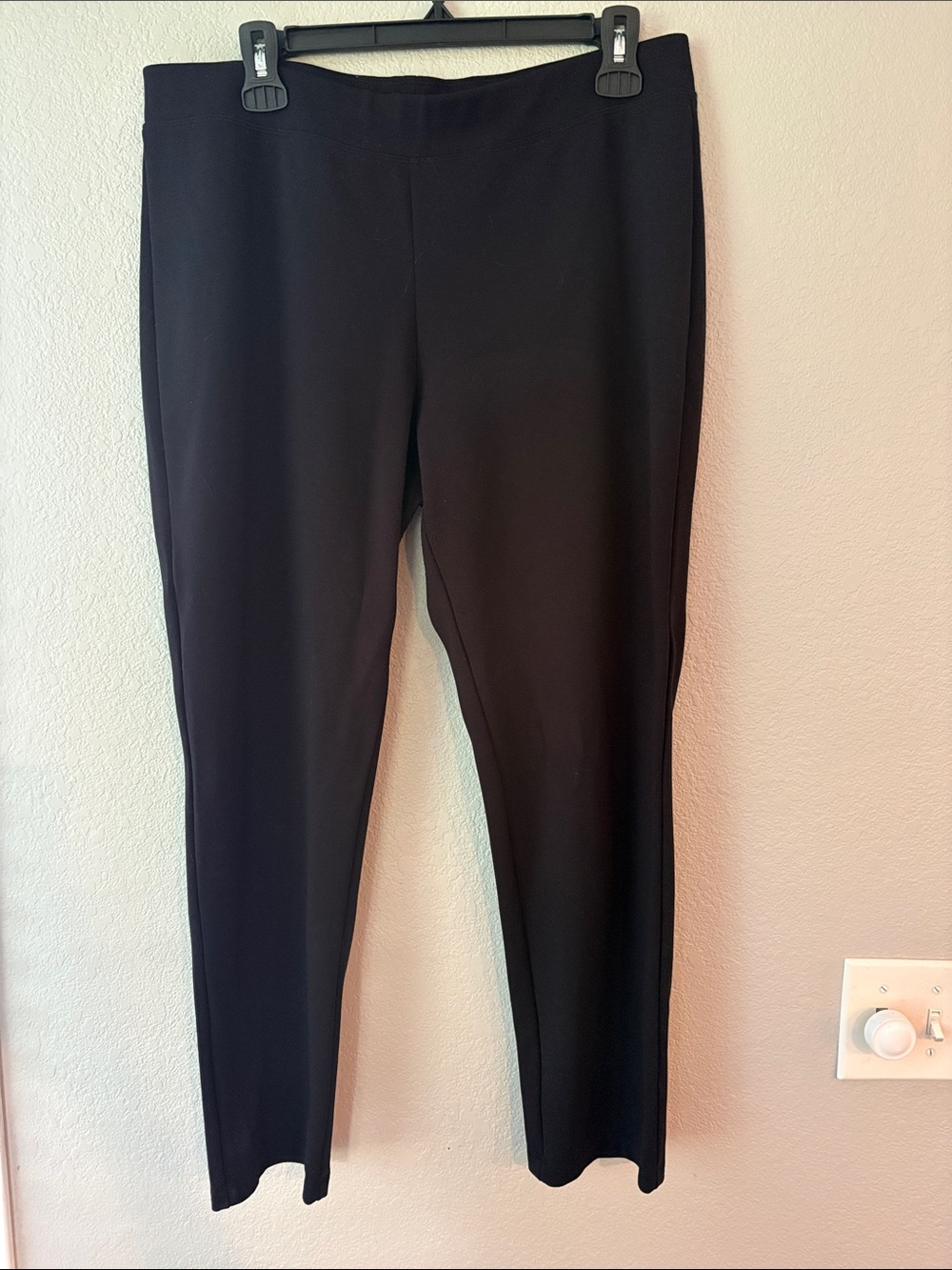 Eileen Fisher Black Pull-On Stretch Pants